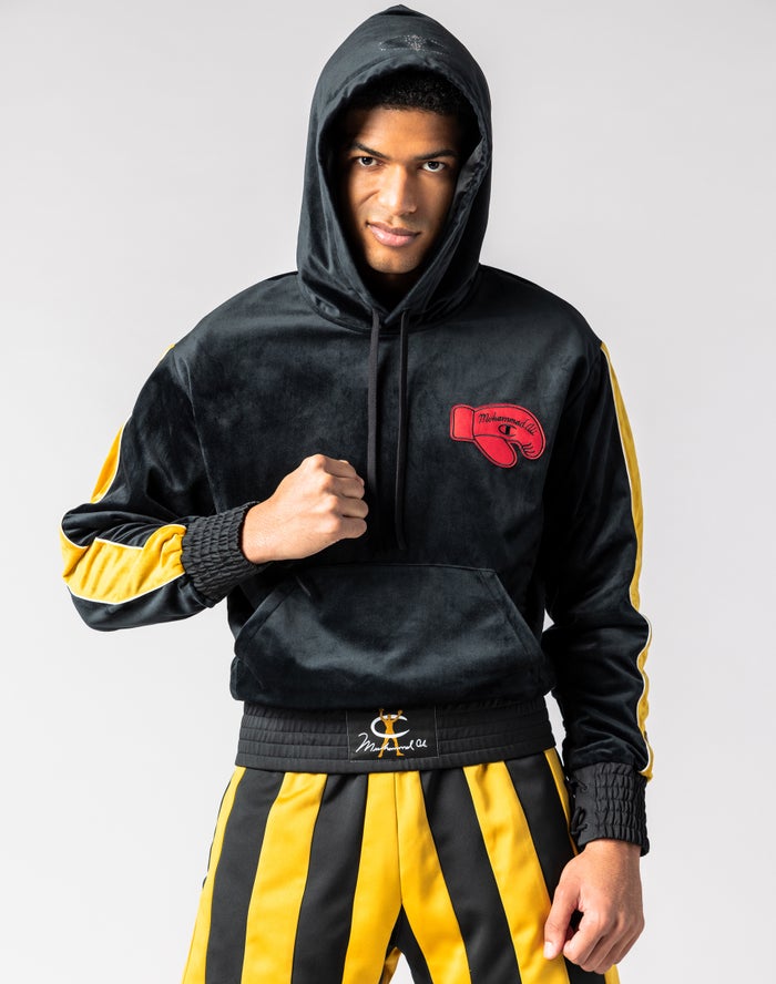 Champion Hoodie Heren - Zwart - Muhammad Ali™ Boxing By Don C ( 672301-VQT )